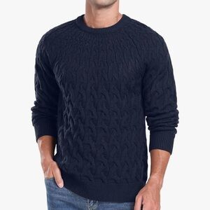 NWT Navy Blue Cable Knit Sweater